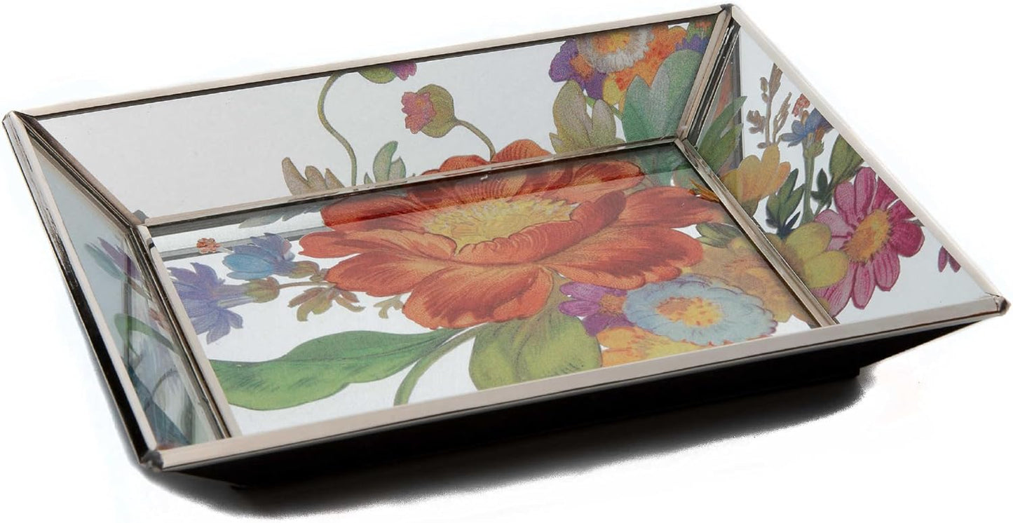 MACKENZIE-CHILDS Small Tray, Decorative Tray for Bathroom, Tray Decor, Flower Market Reflections