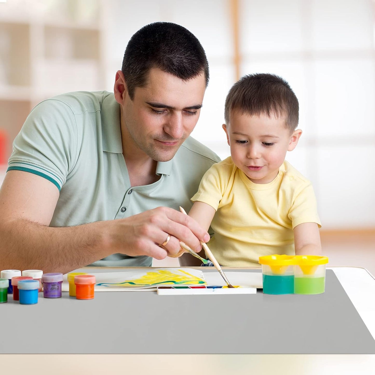 Silicone Mat Heat Resistant Mats for Countertop, Multipurpose Large Silicone Mats for Crafts Kitchen Workbench Size 48x24 inches Thick 2mm,Rolled Package,Grey