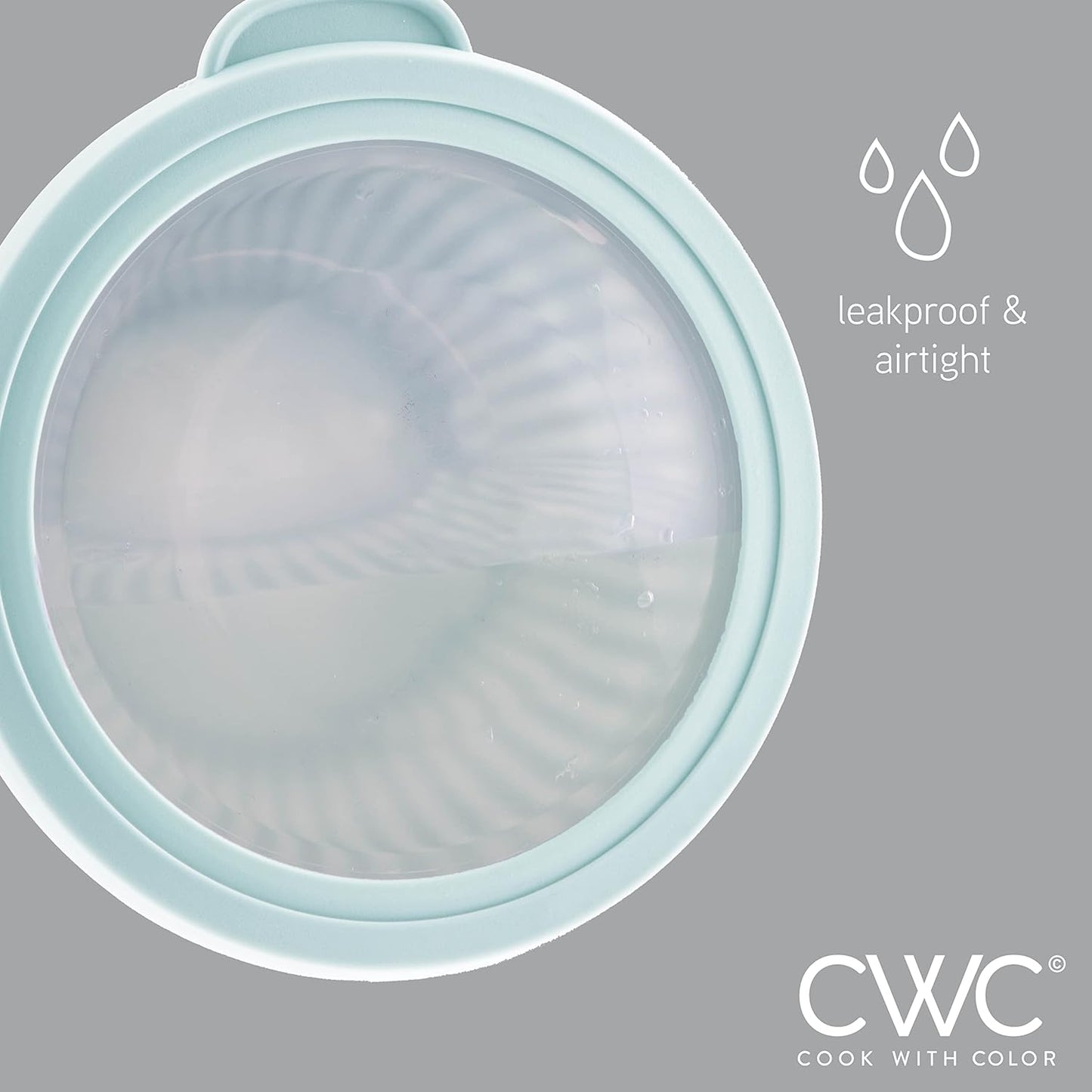 COOK WITH COLOR Prep Bowls with Lids- Wide and Deep Nesting Plastic Small Mixing Bowl Set with Lids, 8 Piece Set - Wide Bowls, Teal