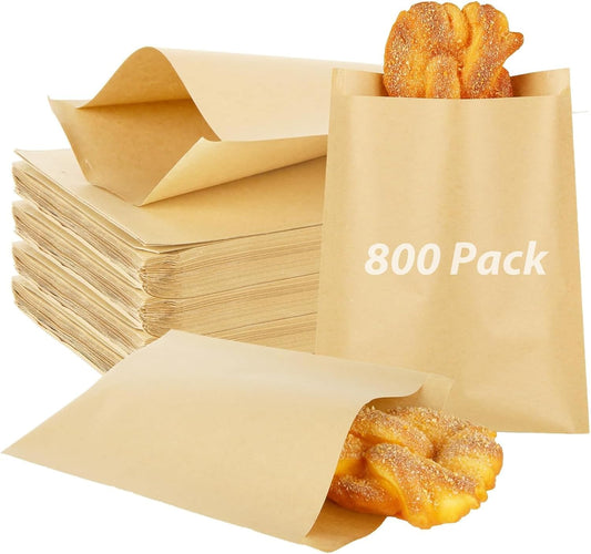800 Pack Wax Paper Sandwich Bags 8x6 inch Wax Paper Bags, Greaseproof Bag Paper Cookie Bags Bakery Wax Bag for Food, Sandwich, Snacks, Cookie, Candies and More