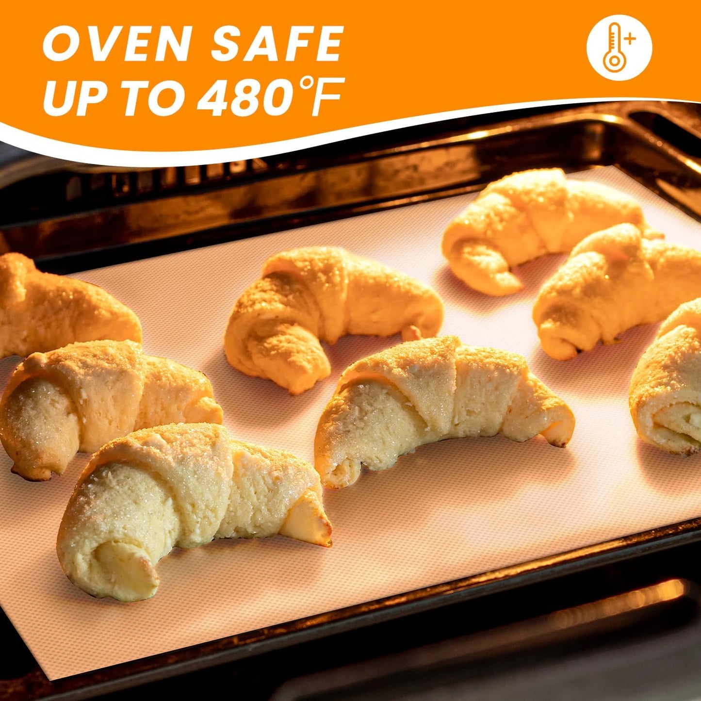 Silicone Baking Mat Roll-Non-slip Silicone Kitchen Counter Mat, Countertop Protector, Silicone Pastry Mat, Non-Stick Reusable Air Fryer Linner, Pan Liner, Oven Liner, Freeze Dryer Mat