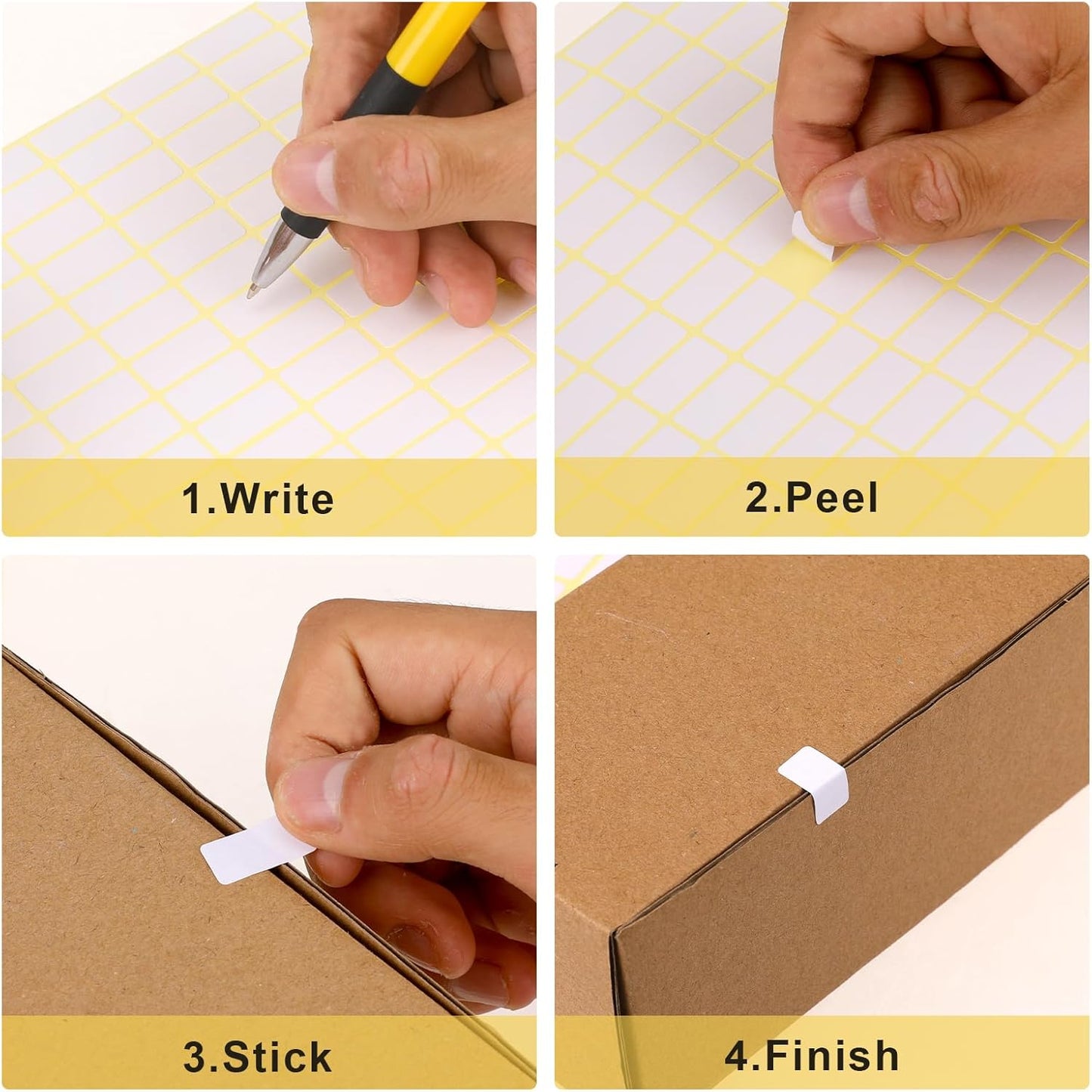 30 Sheets White Labels Stickers for Writing 10 X 20 mm Small Price Tags Blank Storage Container Stickers for Jars File Folders School Office Kitchen (3360 Labels)