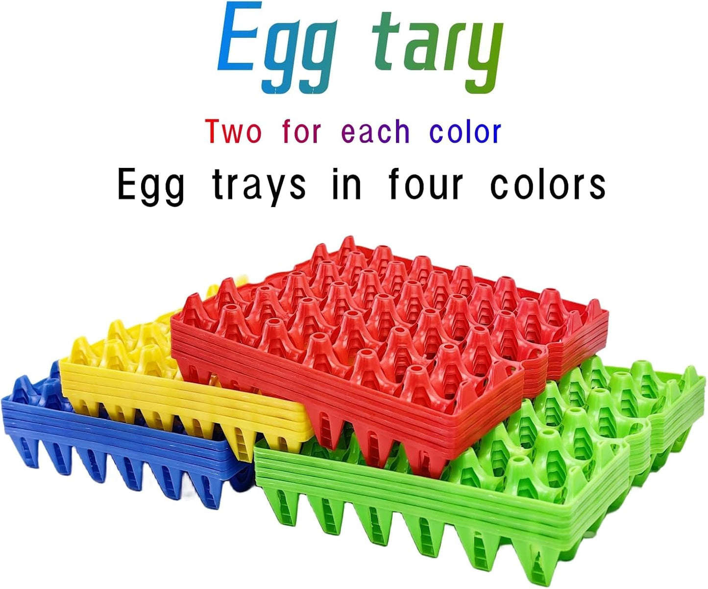 8-Pack Plastic Egg Tray Egg Crates 30-Egg Flats for Home Chicken Farmers, Stackable Egg Cartons Hold Multiple Eggs, Great for Storing, Sorting, and Shipping Eggs, Durable and Reusable