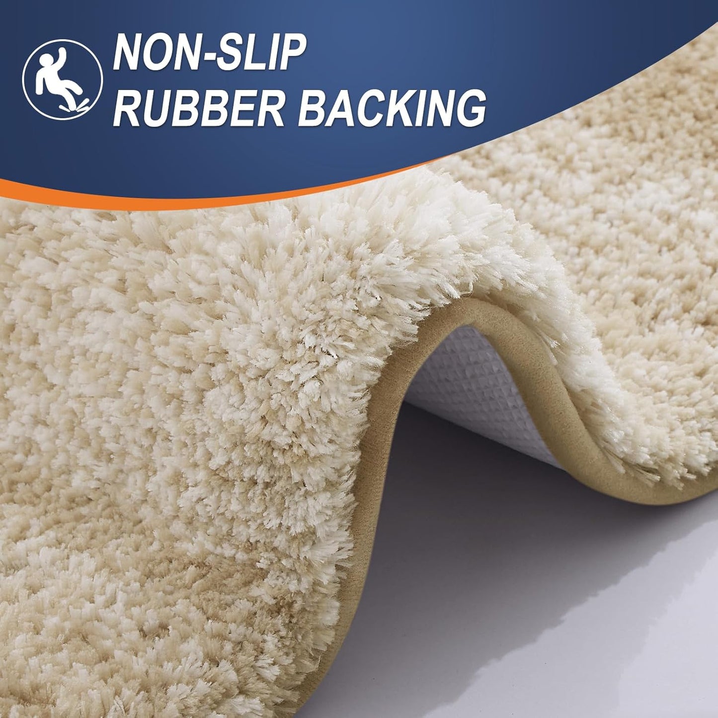 OLANLY Bathroom Rugs Mat 30x20, Extra Soft Absorbent Microfiber Bath Rugs, Rubber Backing, Quick Dry, Machine Washable Bath Mats for Bathroom Floor, Tub and Shower, Home Decor Accessories, Tan