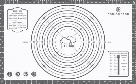 Silicone Mat, 26 x 16inch Extra Large Non-stick Pastry Baking Mat with Measurement, Resuable Thick Cookie Sheet Counter Mat, Dough Rolling Mat, Oven Liner, Fondant/Pie Crust Mat