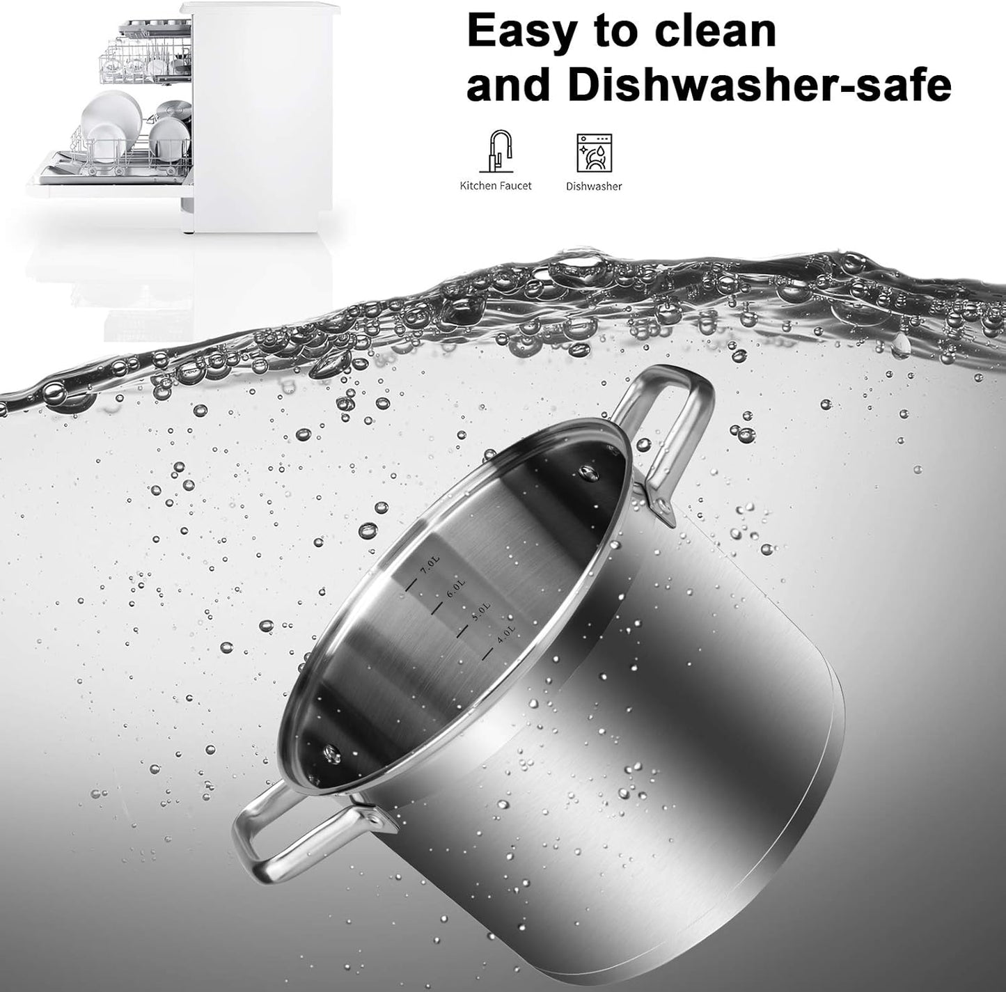 Duxtop Professional Stainless Steel Cookware Induction Ready Impact-bonded Technology (8.6Qt Stockpot)