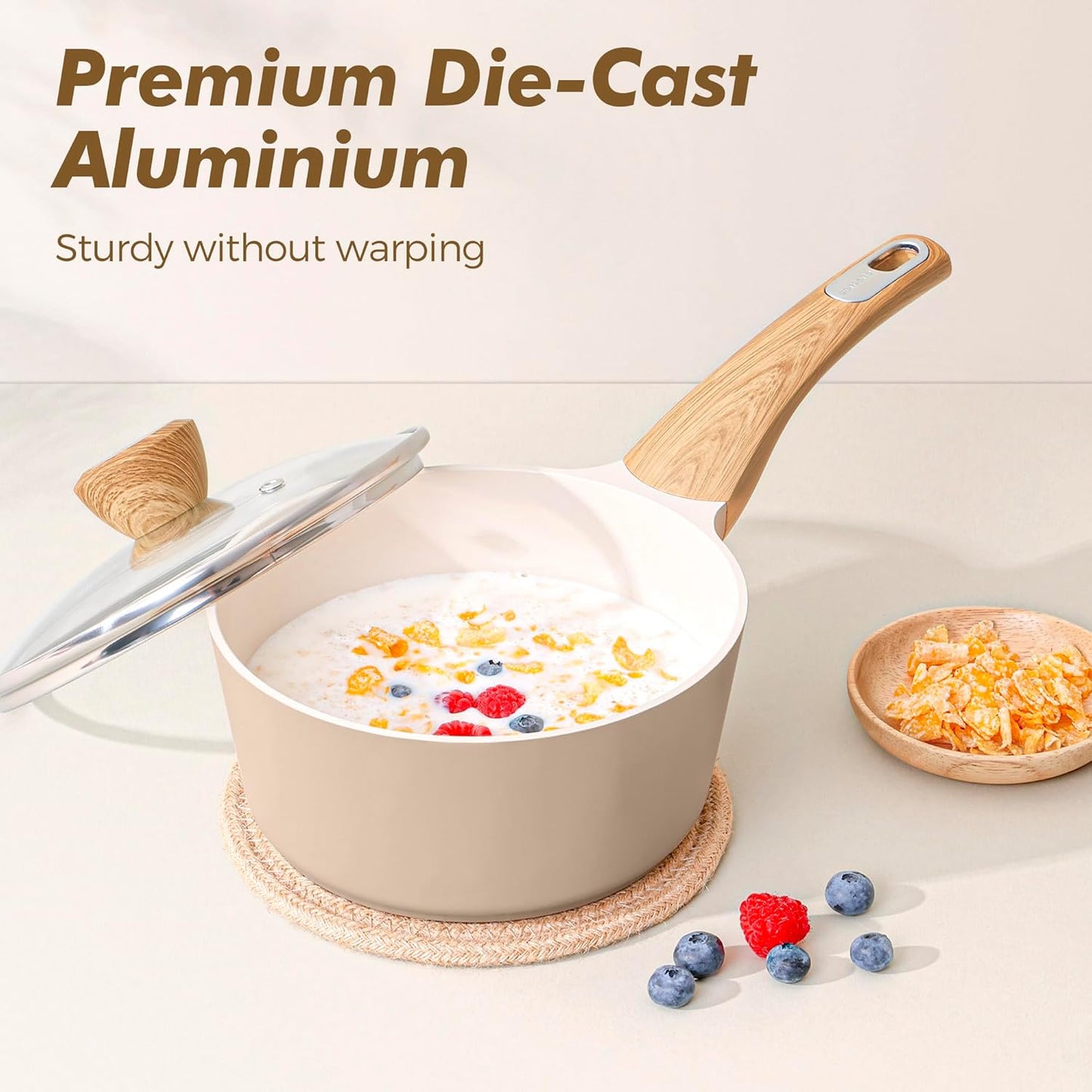 SENSARTE Ceramic Cookware Sets, Pots and Pans Set Non stick, Non toxic Healthy Induction Cookware, 26 Pcs Nonstick Kitchen Cooking Set, w/Frying Pans Set, Saucepans Set