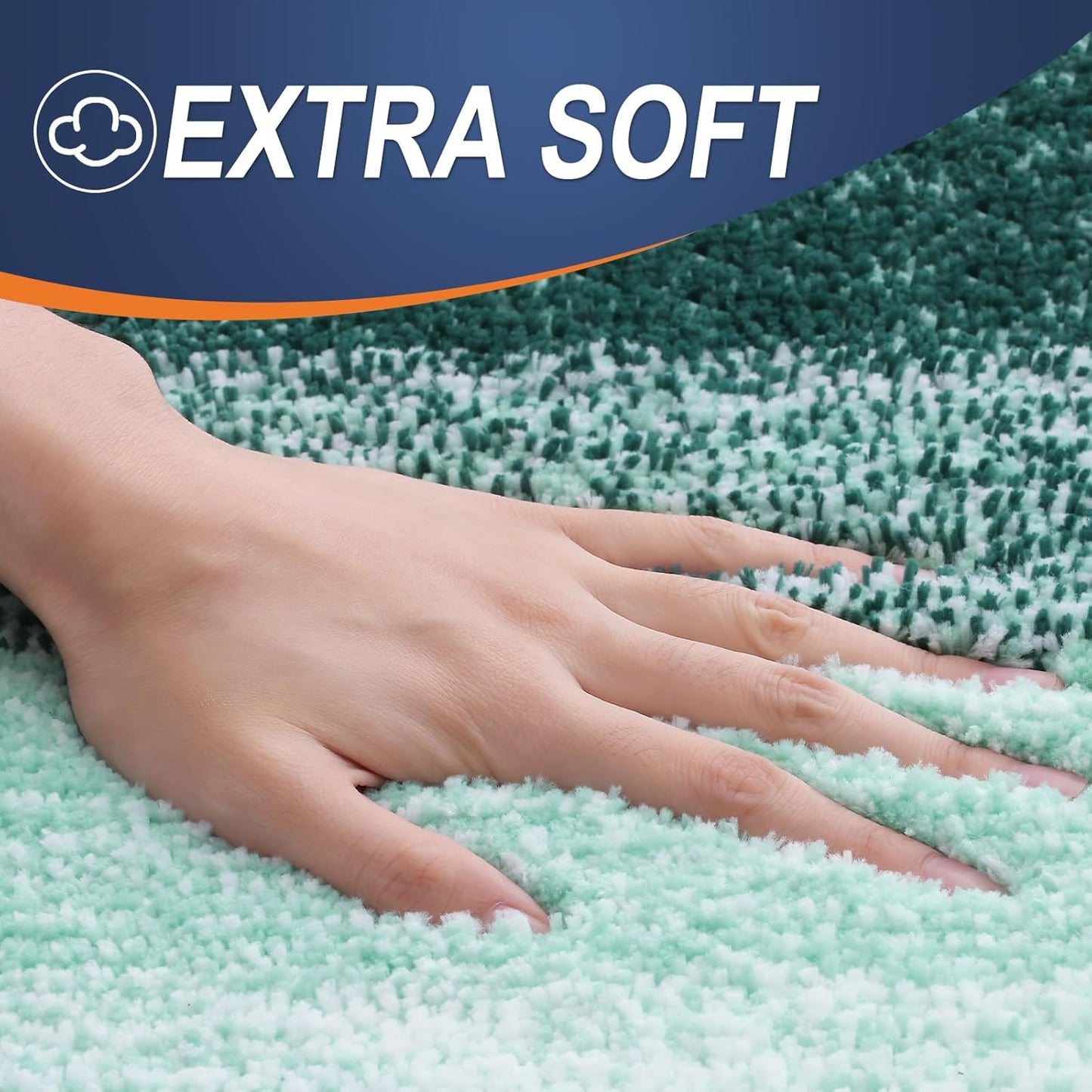 OLANLY Bathroom Runner Rugs 54x24, Extra Soft Absorbent Microfiber Bath Rugs, Rubber Backing, Quick Dry, Washable Bath Mats for Bathroom Floor, Tub and Shower, Home Decor Accessories, Blackish Green