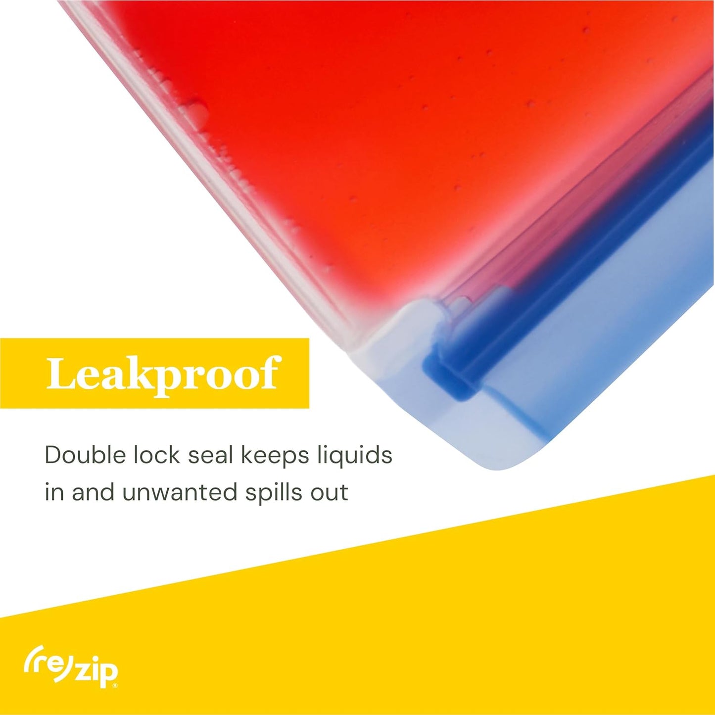 (re) zip 10-Pack Reusable Sandwich Lunch Bags | BPA-Free, Food Grade, Leakproof, Freezer Safe, Dishwasher Safe, Travel Friendly | 3.5 Cup / 28-Ounce | Clear