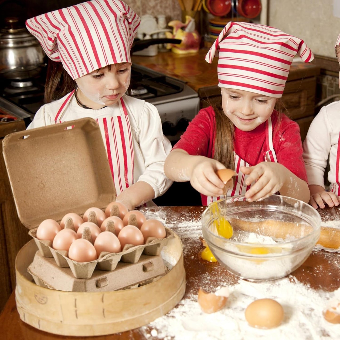 Rtteri 50 Pieces Paper Pulp Egg Cartons 3x4 Style Vintage Blank Egg Cartons for Fresh Duck Quail Storage Kitchen Family Farmhouse