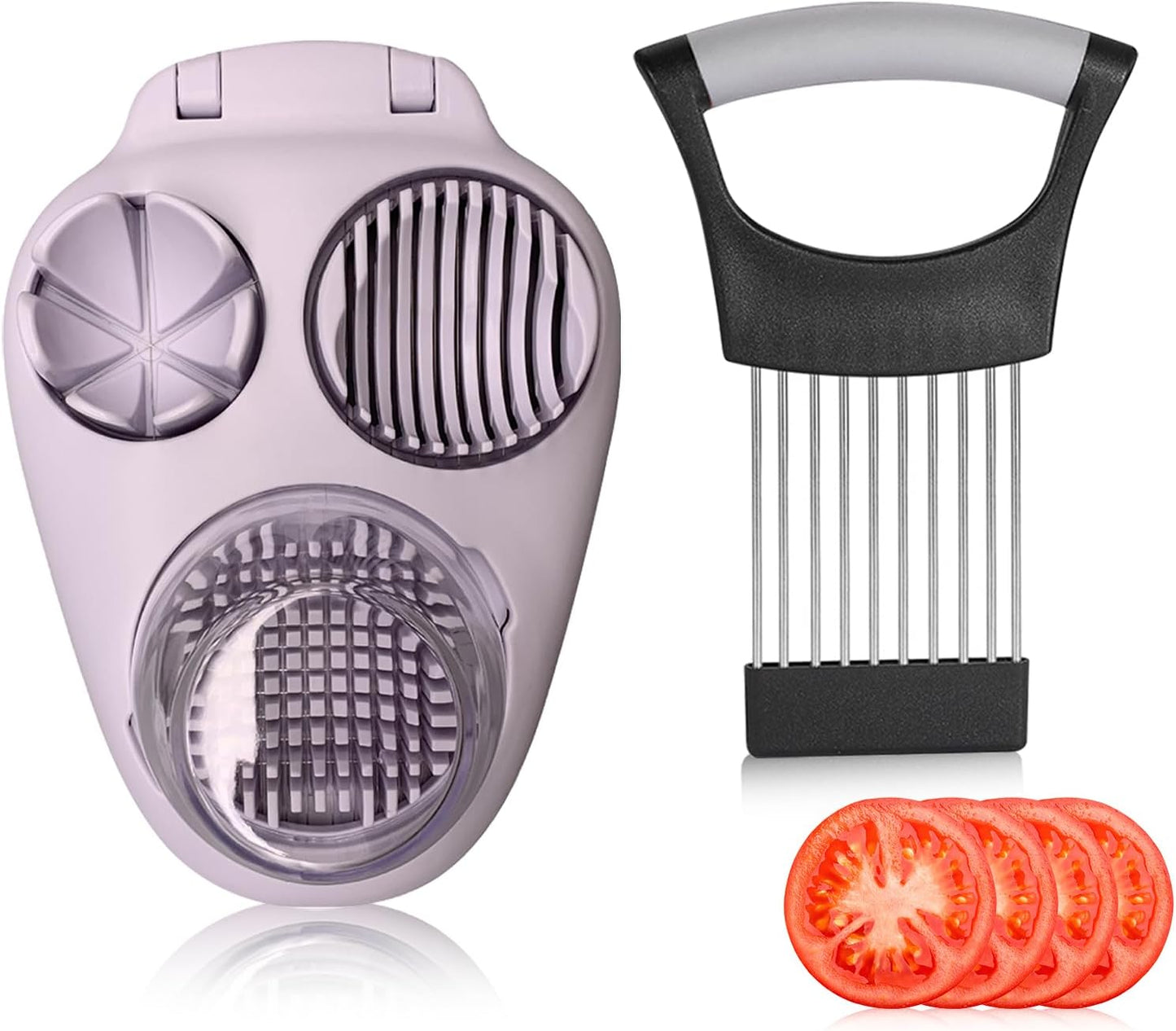 Stainless Steel Egg Slicer and Vegetable Cutter, Egg Shell Opener,Food Grade Fruit Vegetable Slicing Tool Lemon Slicer Onion Cutter for Tomato, Lemon, Send Goods from Local Warehouse