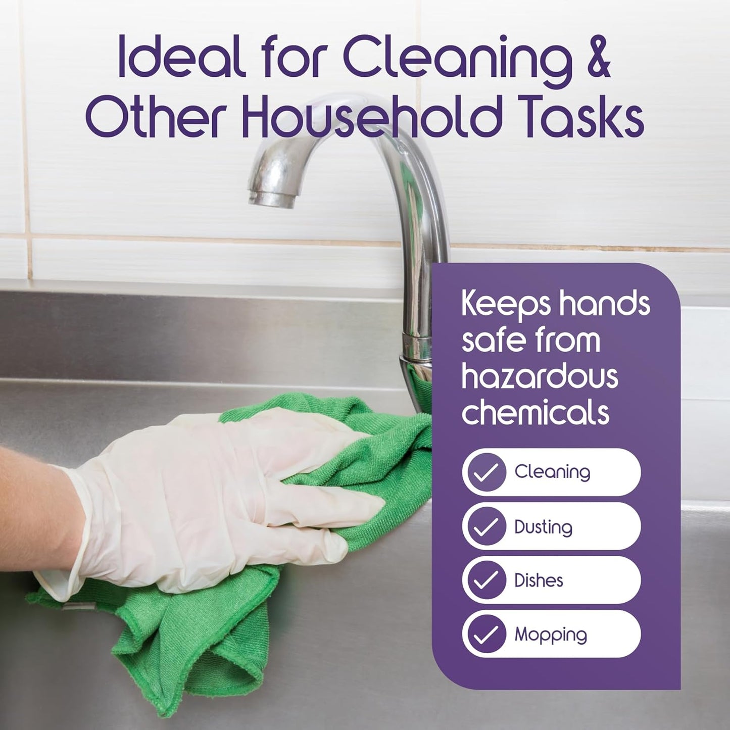 Inspire Stretch Vinyl Exam Gloves | THE ORIGINAL Quality Disposable Latex Free Medical Glove Cleaning Cooking Food Service Labs Healthcare and Household Extra Large, 1000 Count