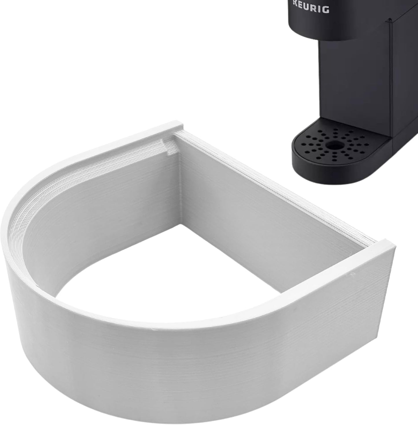 Drip Tray Mug/Cup Riser Made for the Keurig to Reduce Splashes - Riser Only (White, K-Mini 1.7 inches Tall)