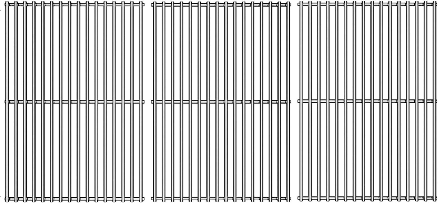 15/17/19 Inch Grill Cooking Grates Replacement for Weber Genesis II E-410, E-435, S-435, SE-410, 66089 66097, Kitchen-aid 720-0856V 740-0781, Weber Genesis II LX 400 SER GBS S-435