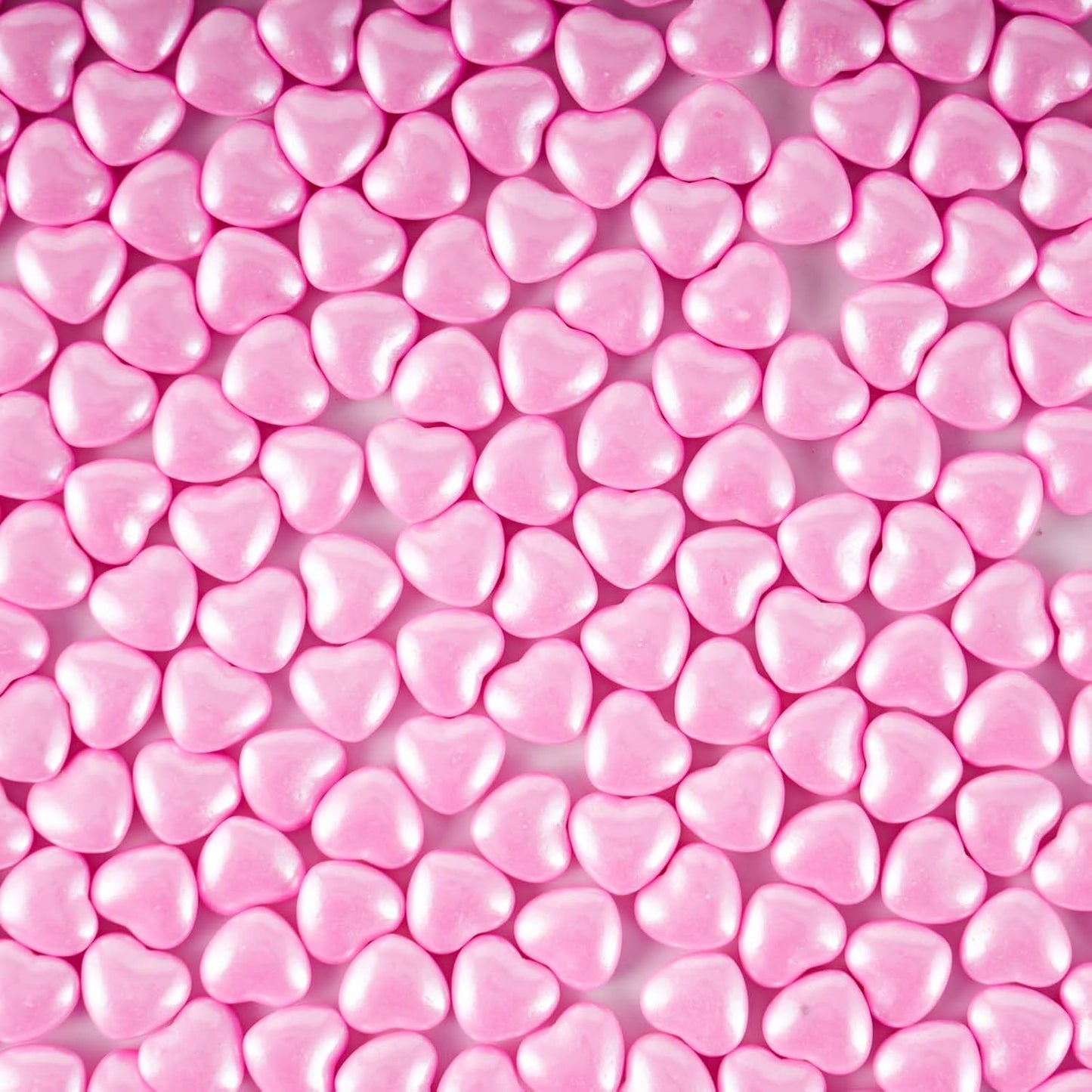 Kasvan Pink Heart Shapes Sprinkles - Edible Candy Pearls 130g/4.58 Oz, Mix Size, Baking Cake Decorations, Ice Cream Toppings and Cookie Decorating, Wedding Party Chirstmas Supplies (Pink)