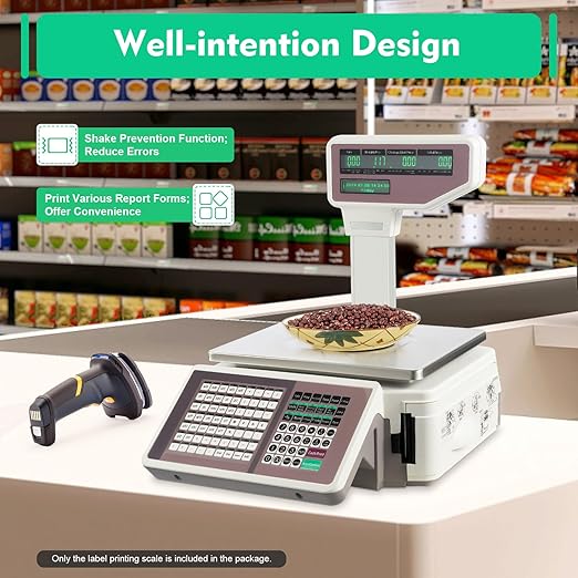Electronic Price Computing Scale, 66LBS Electronic Price Computing Scale Pole Display for Retail Store, Kitchen, Restaurant Market, and Farmer