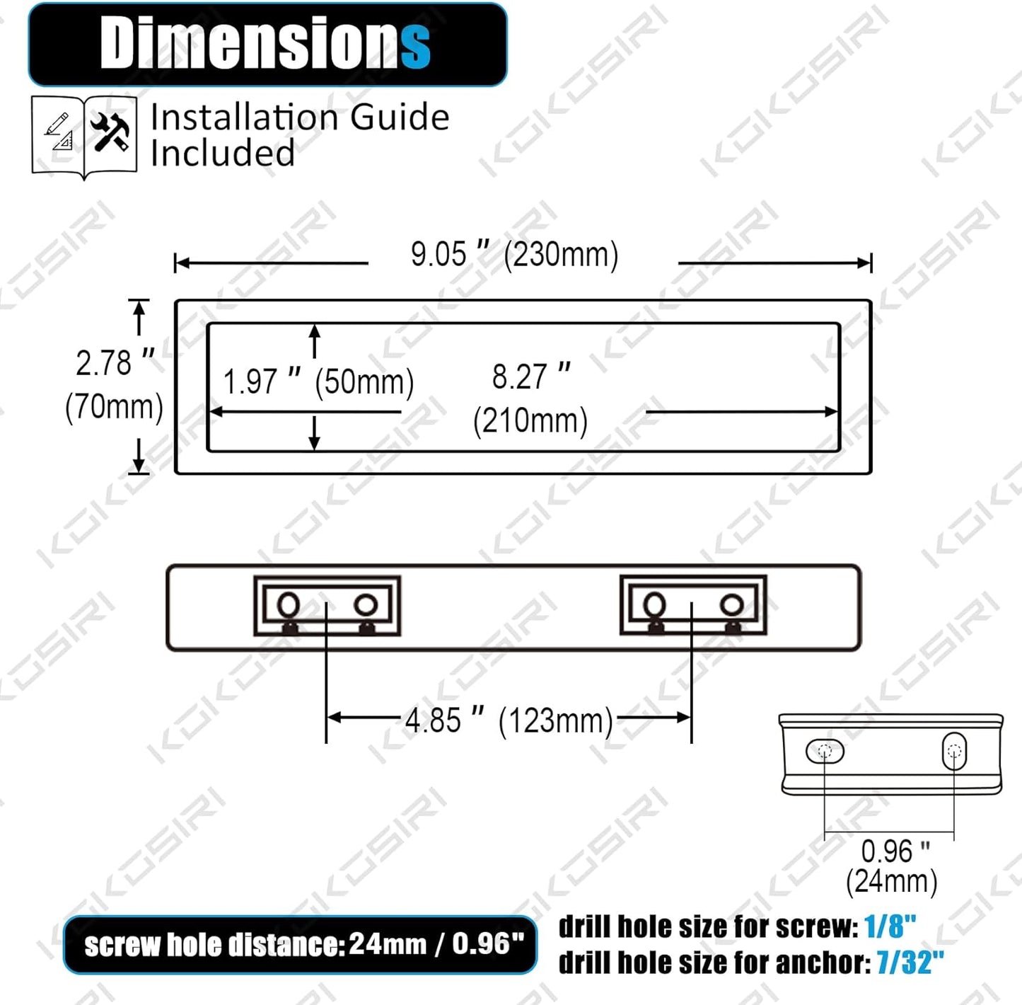 KOKOSIRI Towel Ring Chrome Hand Towel Bars Rack 9-Inch Kitchen Holders Polished Stainless Steel Bathroom Hardware Wall Mounted, 2 Pack B4008CH-L9-P2
