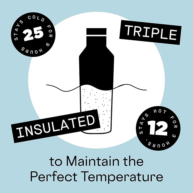 Corkcicle Classic Sport Canteen - Insulated Stainless Steel Water Bottle - Compact & Travel-Friendly - Durable - Dishwasher Safe - BPA Free - Non-Slip Silicone Base - 20 oz - Woodland Camo