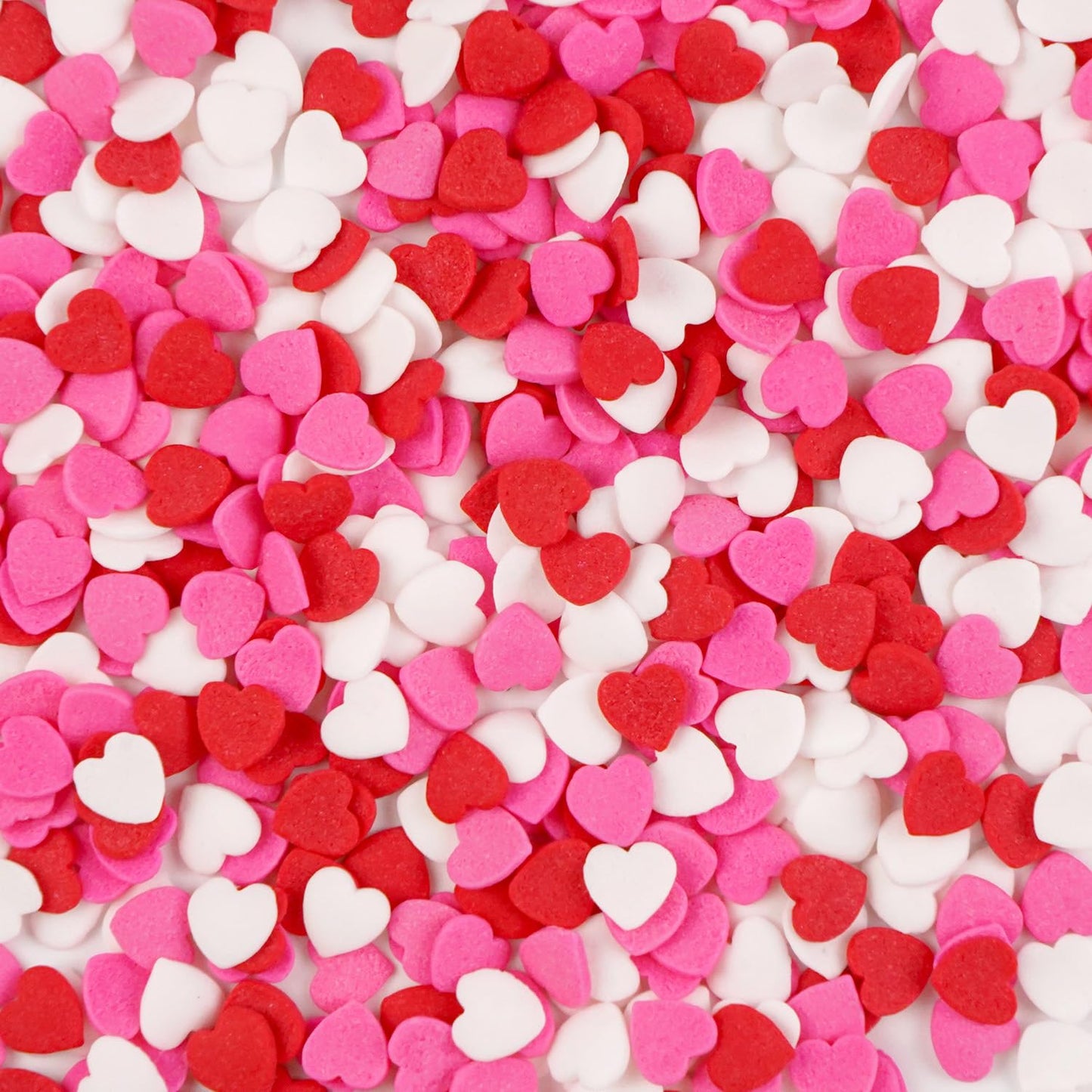 Heart Sprinkles For Cake Decorating, Red Pink and White Edible Mix Baking Candy, 150g/5.29oz, Ice cream, Cupcake Topper, Cookie, Mother's Day, Birthday, Valentine's Day, Wedding Party Supplies