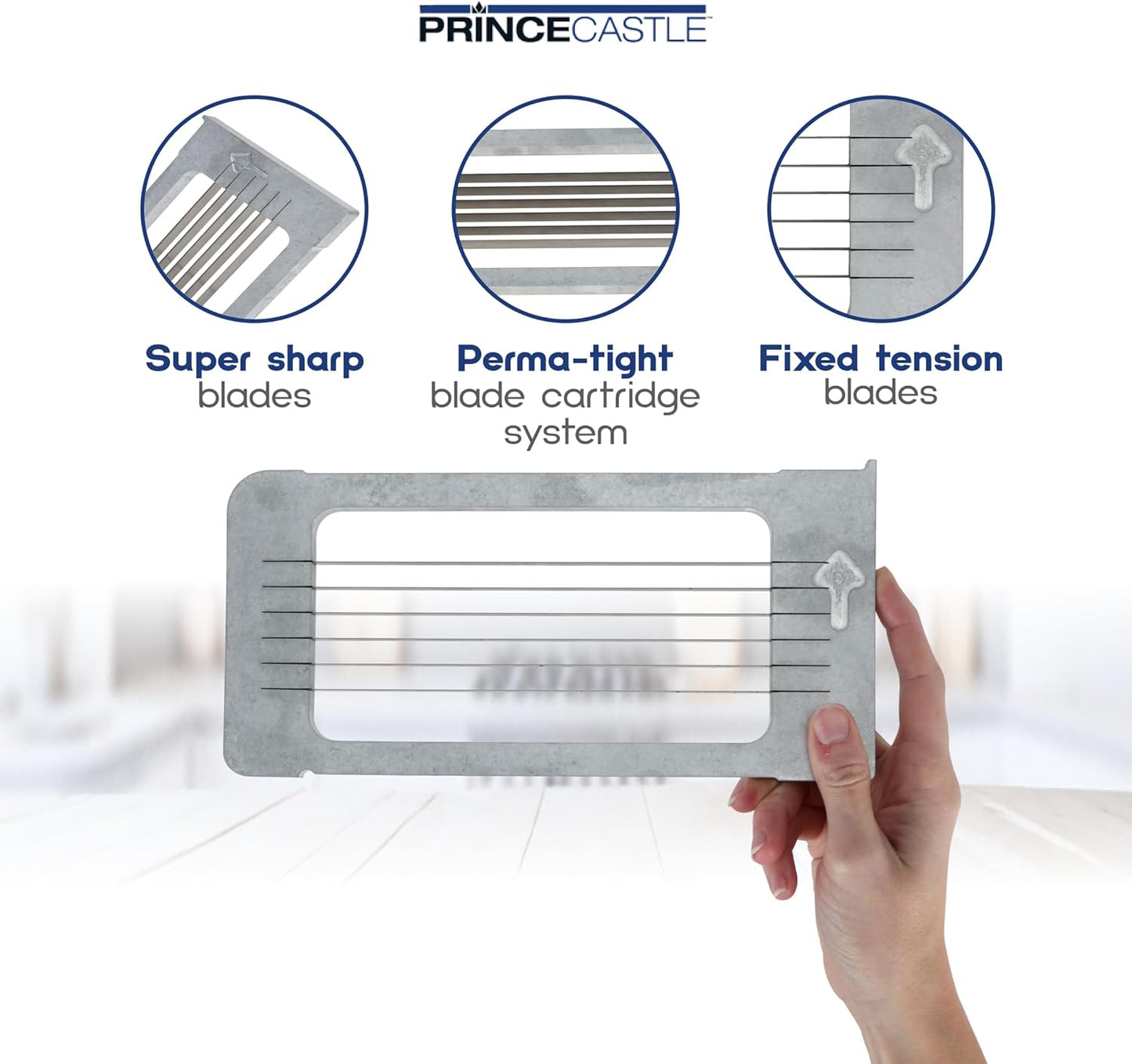 Prince Castle 3/8" Blade Cartridge for 943-C Tomato Saber, 6 Blades - Blade Replacement Cutter Blade for Cutting and Chopping Tomatoes, Fruits and More in Commercial Kitchens, Restaurants and More