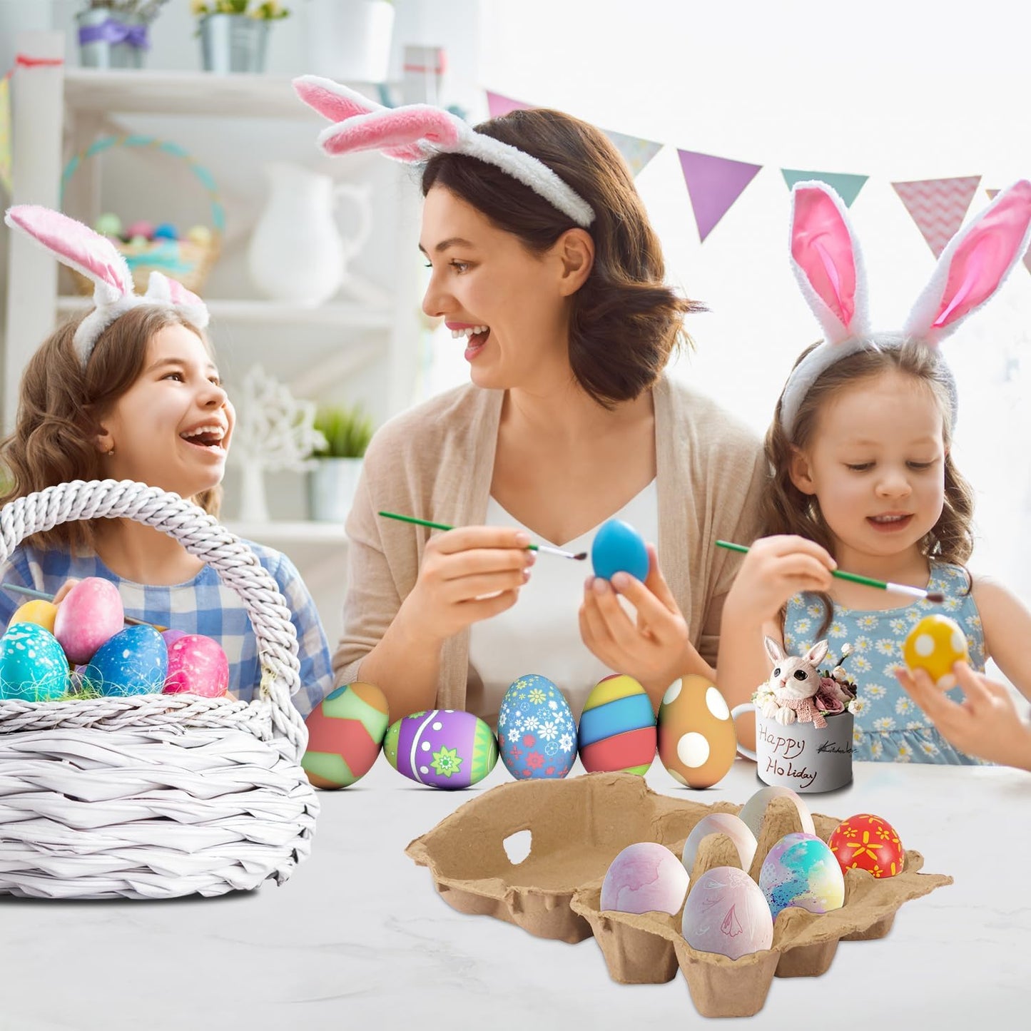 50 Pack Egg Baskets, Half Dozen Egg Cartons, Paper Egg Cartons, Egg Holder Hold 6 Eggs each for Safe Storage, Transport & Display - Ideal for Farm Fresh Eggs, Crafts, (Standard Size)