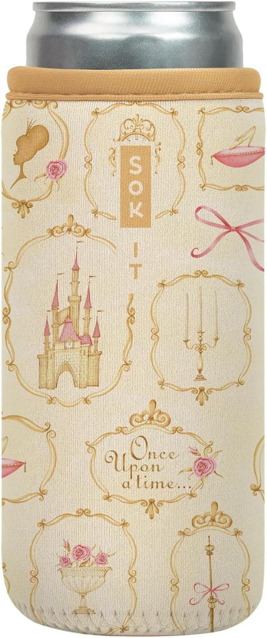 Sok It CanSok Sleeve for Beer & Soda Insulated Neoprene Cover (Happily Ever After, 12oz Slim Can Sleeve)