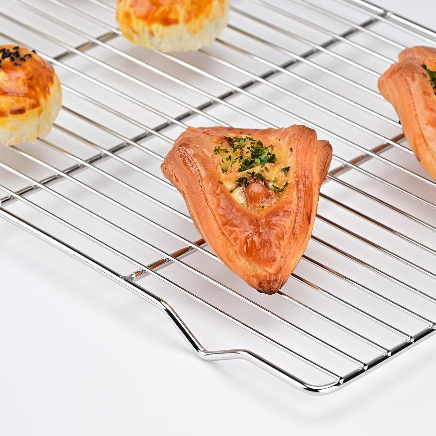 Cooling rack,2-Pack Heavy-Duty Stainless Steel wire rack for cooking (16.5"x11.5") - Oven Baking Wire Rack for Sheet Pans, Bread, Dishwasher Safe & Non-Toxic Metal Grates