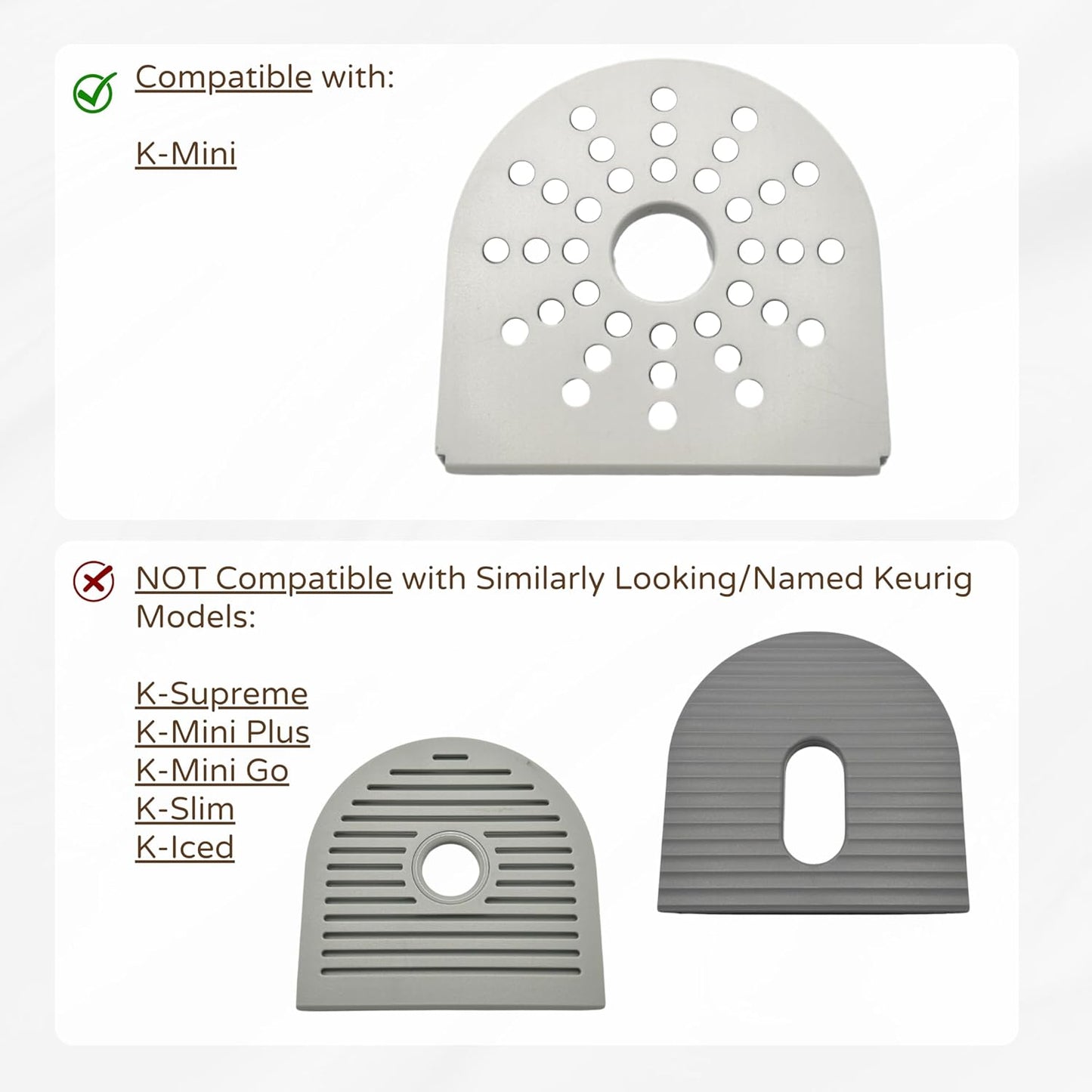 Drip Tray Mug/Cup Riser Made for the Keurig to Reduce Splashes - Riser Only (Black, K-Mini 1.25 inches Tall)