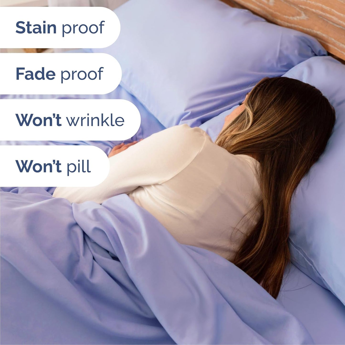 Queen Size 4 Piece Sheet Set - Comfy Breathable & Cooling Bed Sheets Set - Hotel Luxury Bedding for Women, Men, Kids, Teens, Boys & Girls - Deep Pockets, Ultra-Soft, Wrinkle Free - Oeko-Tex - Lavender