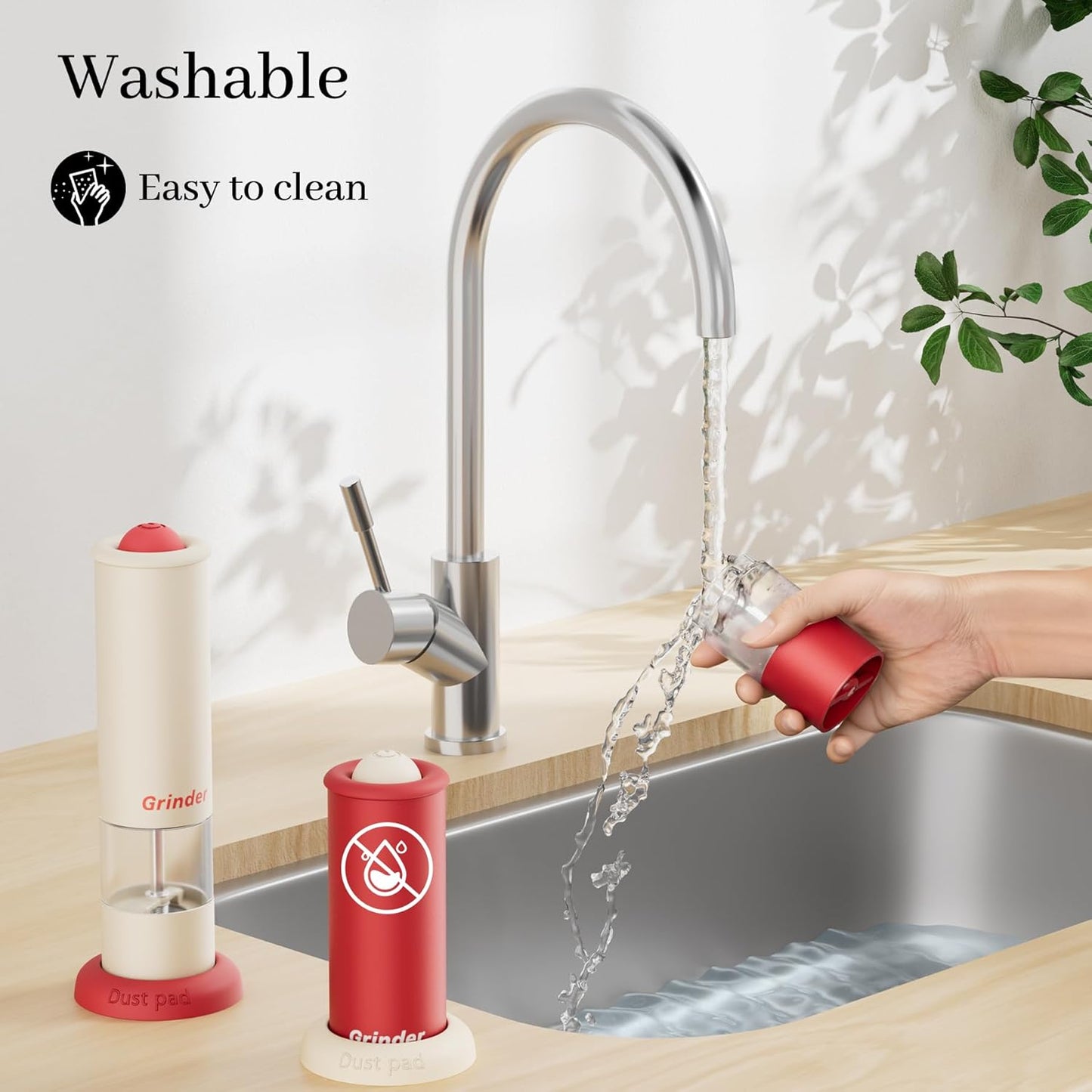 Electric Salt and Pepper Grinder Set - Salt and Pepper Shakers, Automatic Pepper Mill with Adjustable Coarseness, One Hand Operation. Christmas/New Home Gift