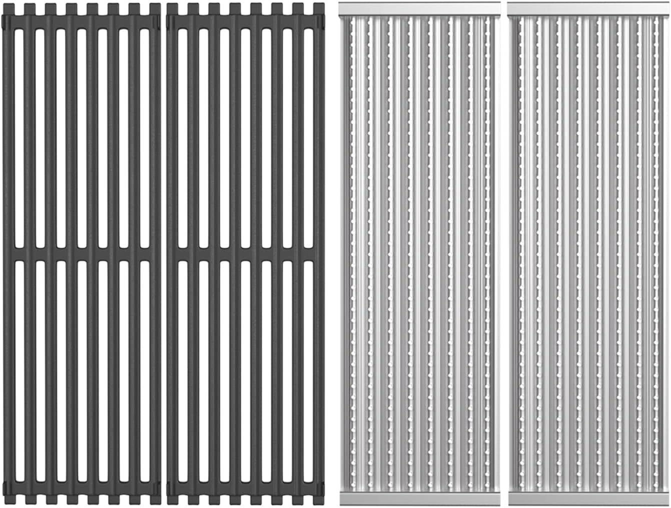 Cooking Grid Grates and Emitter Plates Replacement Parts for Charbroil 2015 and Newer Commercial, Signature, Professional Series TRU-Infrared Gas Grills,Char Broil 3297527R04,Cast Iron