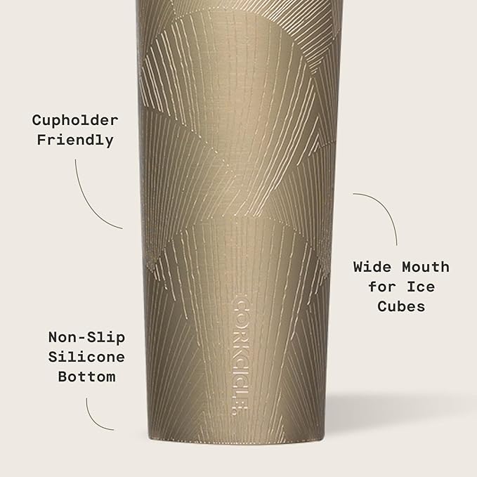 Corkcicle Classic Sport Canteen Insulated Water Bottle - Keeps Beverages Cold 25 Hours - Triple Insulated - Summer Drinkware Gift - Keeps Drinks Ice Cold - Leak-Proof Cap - 20 oz - Champagne Dreams