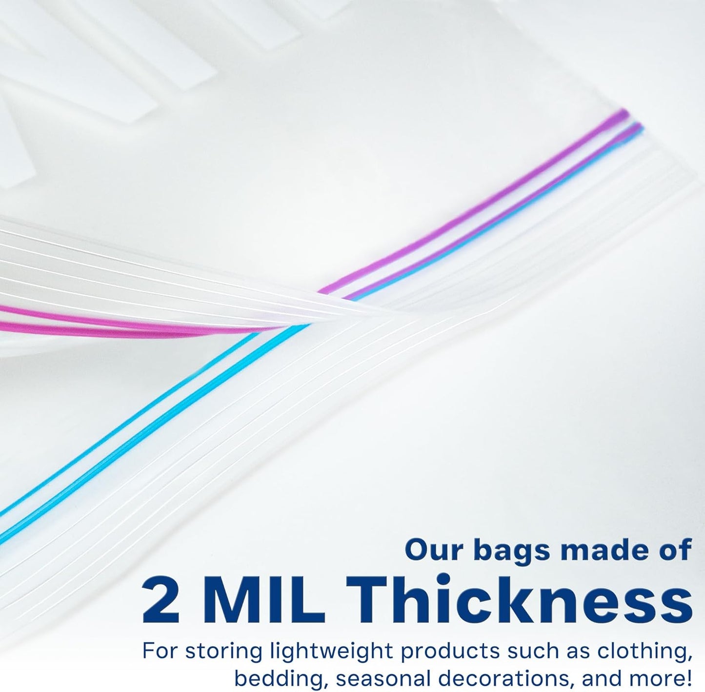 Large Storage Bags, 18"x24" Jumbo Plastic Bag, BPA Free, 5 Gallon XL Zipper Lock Baggies for Clothes Pillow Travel Moving - 15 Jumbo Bags