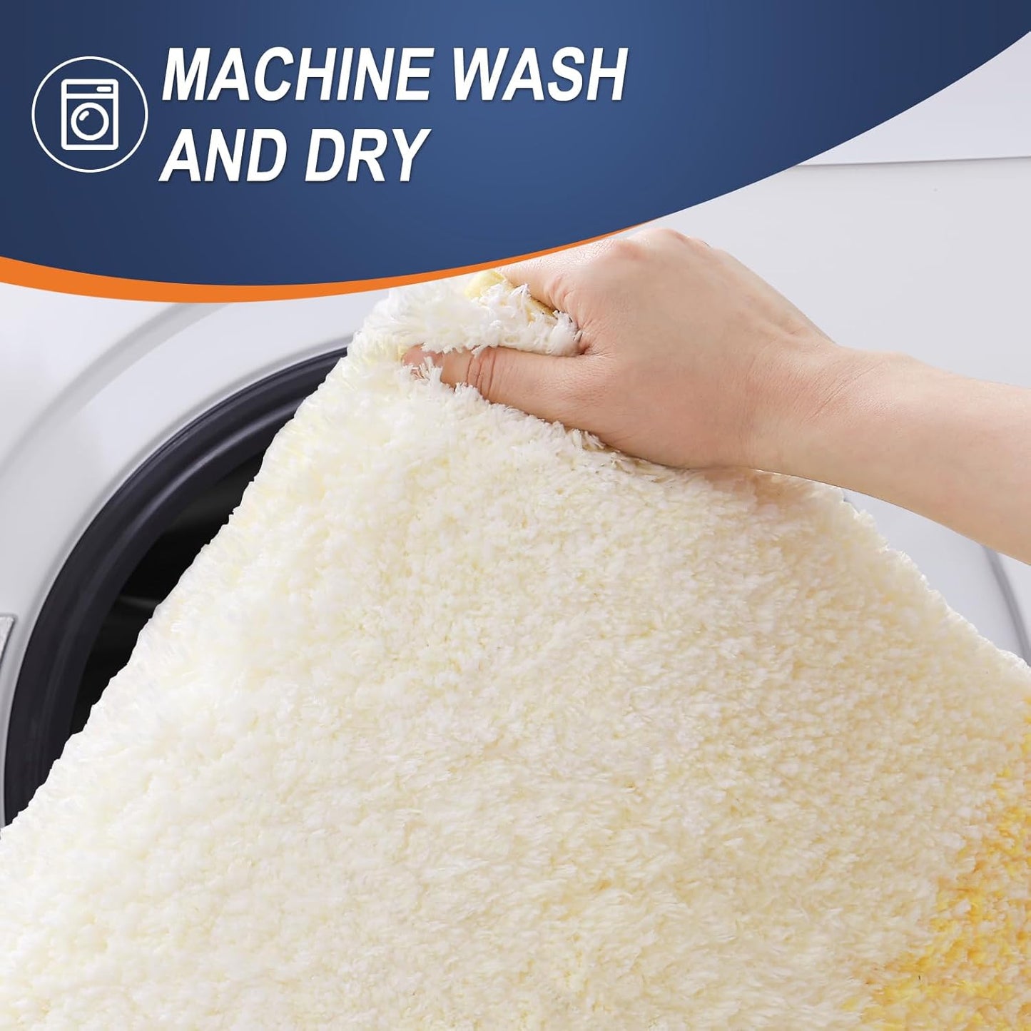 OLANLY Bathroom Runner Rugs 70x24, Extra Soft Absorbent Microfiber Bath Rugs, Rubber Backing, Quick Dry, Machine Washable Bath Mats for Bathroom Floor, Tub and Shower, Home Decor Accessories, Yellow