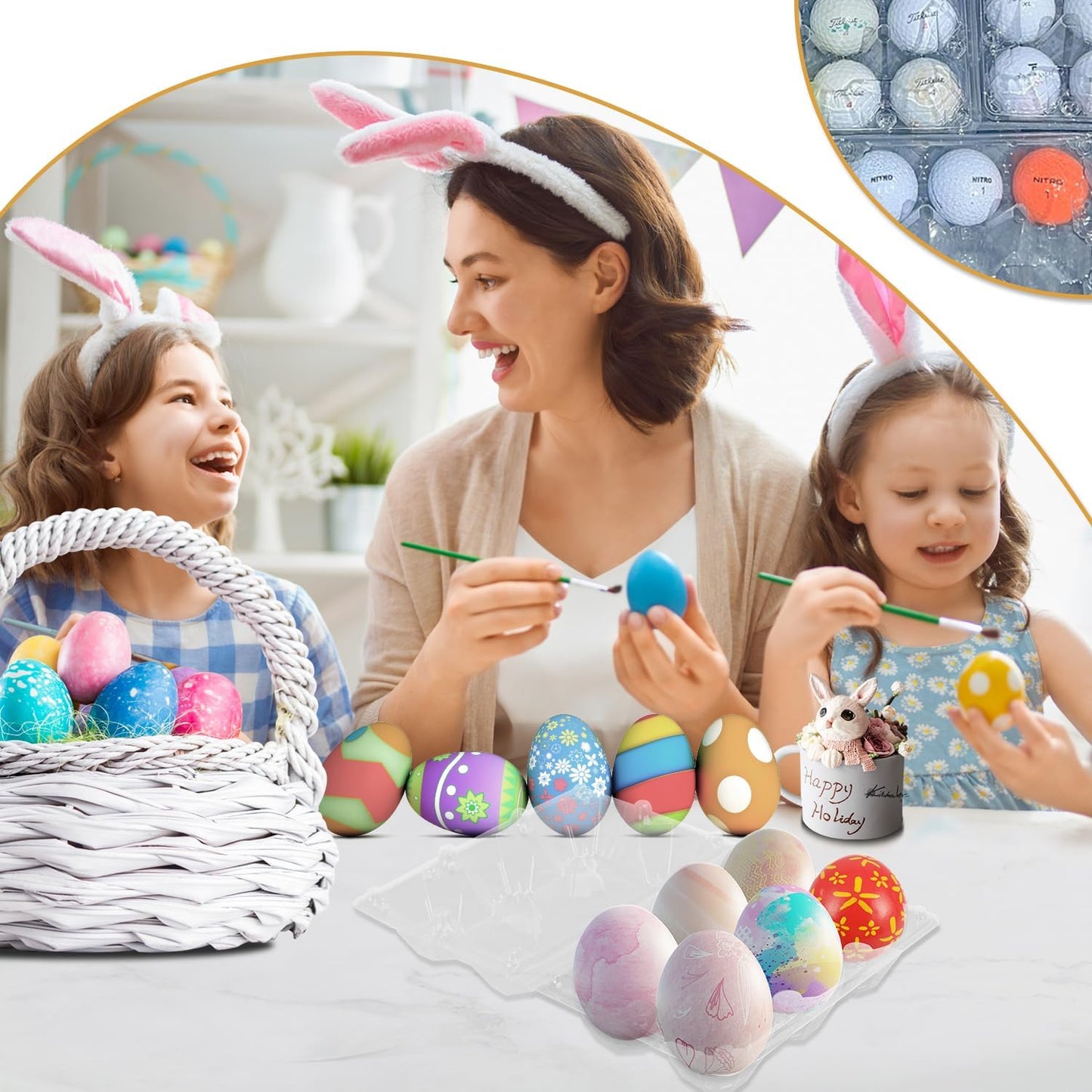 150 Pack Half Dozen Egg Cartons Bulk, 2x3 Clear Plastic Chicken Egg Holders, Egg Tray Carton Holder for Home & Kitchen, Farm & Market Use, Egg Storage Solution, 6 Grids(Medium Size)