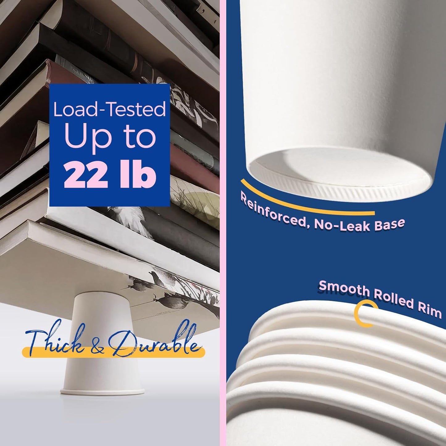 Fit Meal Prep 100 Pack 10 oz Disposable Coffee Cups with Lids, Sleeves, Leak-Proof To Go Coffee Cups with Lids, Durable Hot Paper Cups for Home, Office, Party, Business