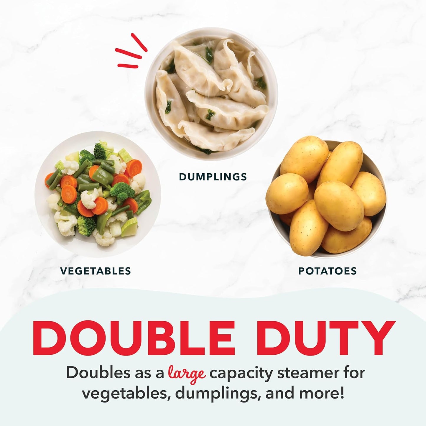 DASH Deluxe Rapid Egg Cooker for Hard Boiled, Poached, Scrambled Eggs, Omelets, Steamed Vegetables, Dumplings & More, 12 capacity, with Auto Shut Off Feature - White