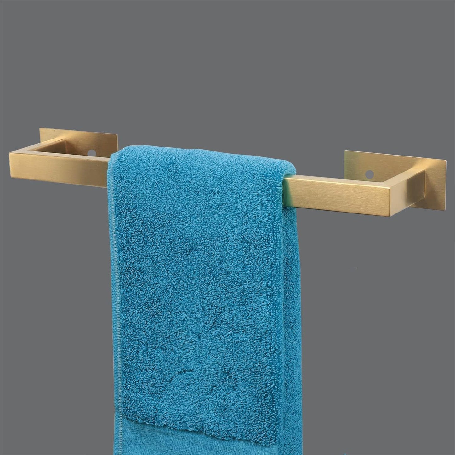 Bathroom Towel Bar Self Adhesive, No Drilling Towel Rack Easy to Install,Hand Towel Holder Made of Premium Stainless Steel Sticky on Hand Towel Hanger for Kitchen, Toilet.(16IN, Gold)