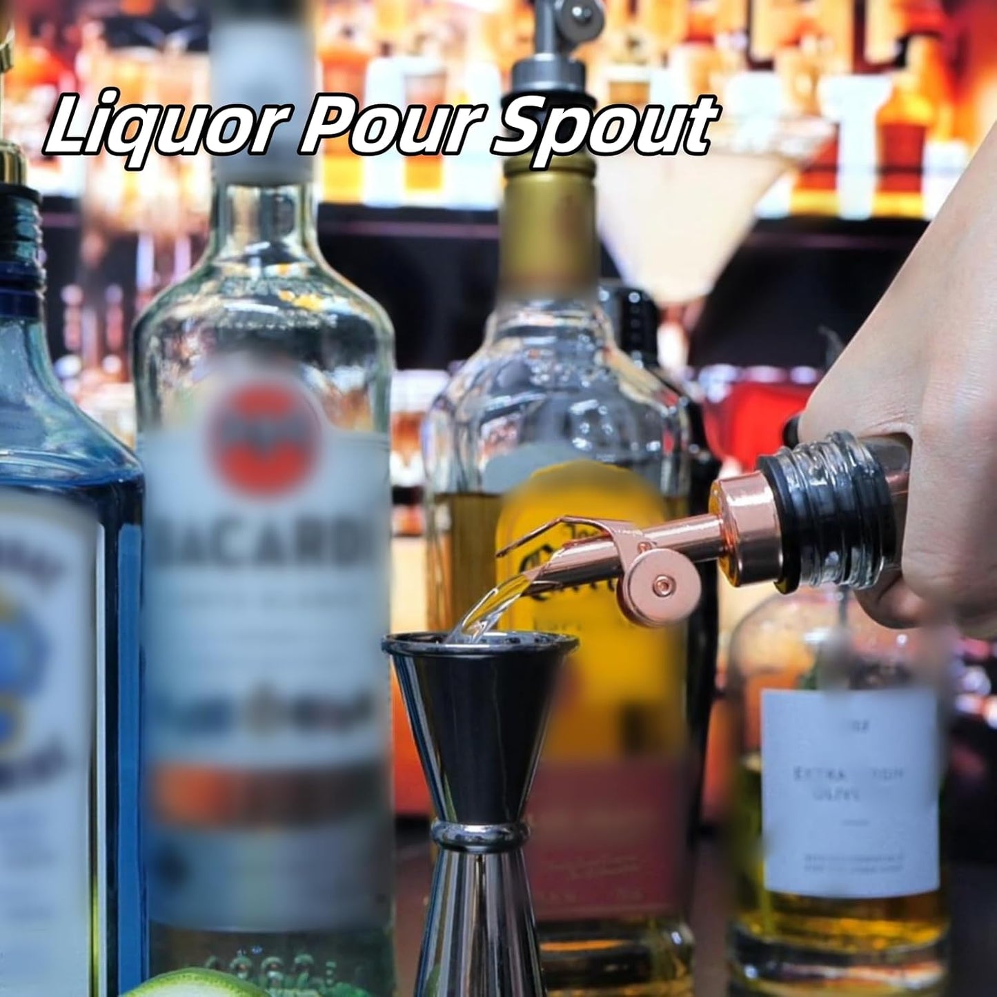 Olive Oil Dispenser Spout, Weighted Liquor Pour Spout, Syrup Dispenser Spout, Stainless Steel Automatic Pour Spouts for Liquor Bottles, Oil Bottles, Vinegar, Syrup and Alcohol 4 Pack Black