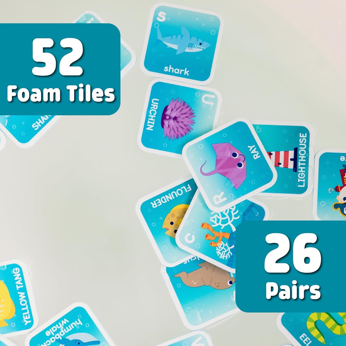 Chuckle & Roar - Bath Matching - Water Safe Fun - Great for Toddlers - Fun and Engaging - Ages 3 and up