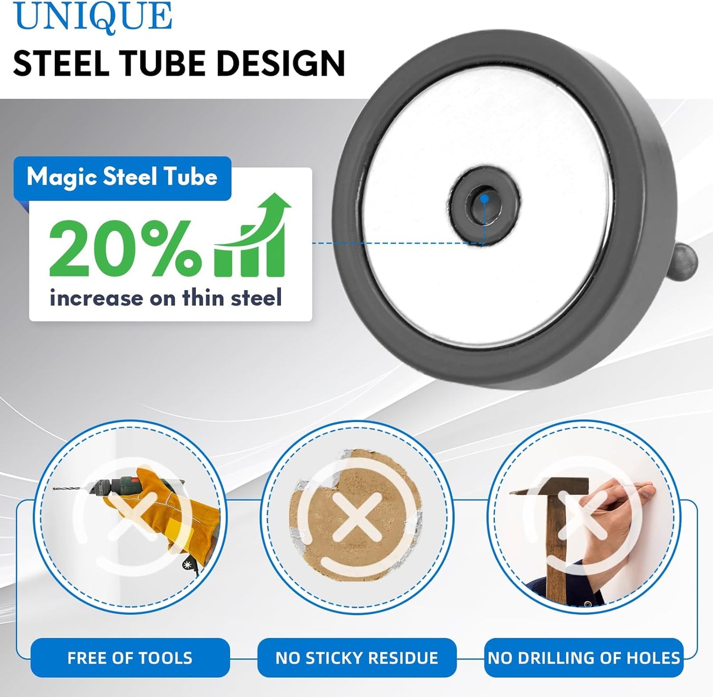 Neosmuk Magnetic Hooks, Cruise Ship Essentials, 100lb+ Heavy Duty Magnetic Hooks for Cruise Cabins, Refrigerator, Grill, Hanging, and Travel | Extra Strong Must-Haves Magnet Hook,Gold