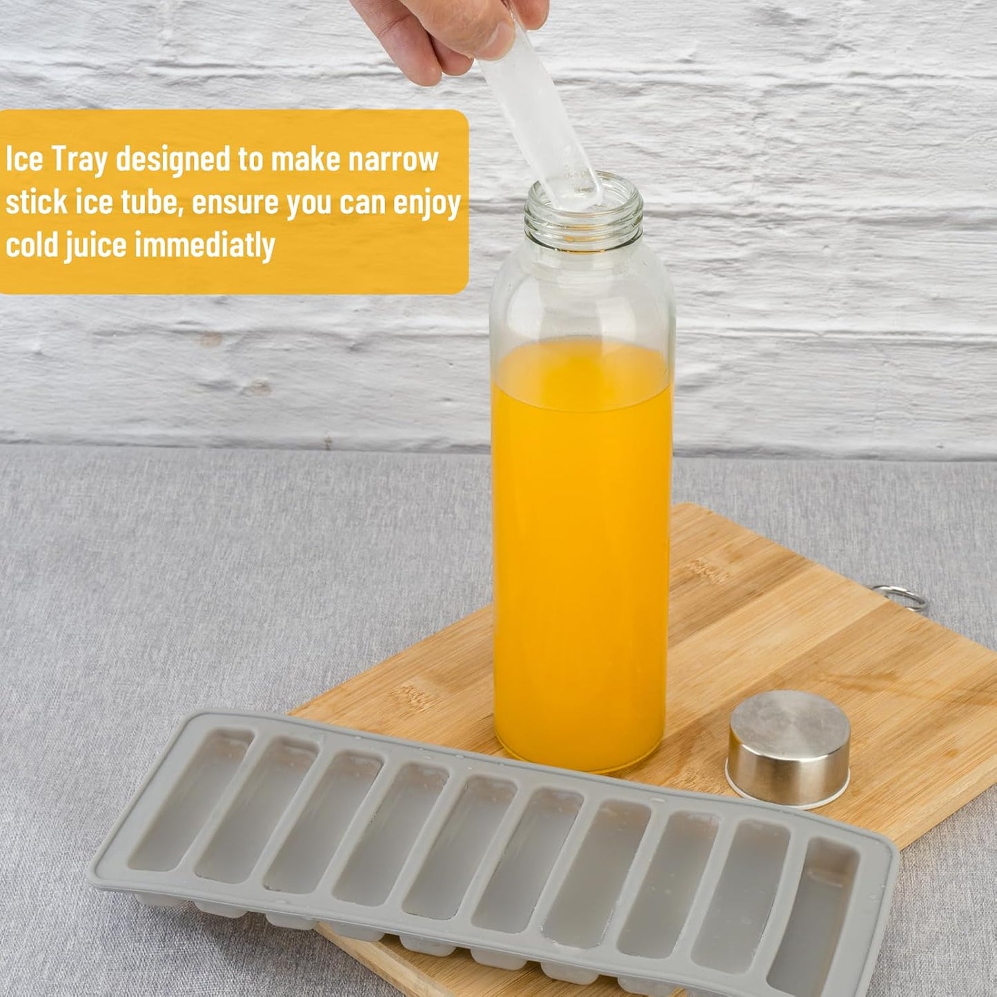 Zukro Glass Water Bottles with Lids 24 oz, 3 Pack Reusable Juice Bottles With Stainless Steel Airtight Cap for Juicing, Leak Proof Clear Drinking Jar Beverage storage container for Fridge, BPA Free