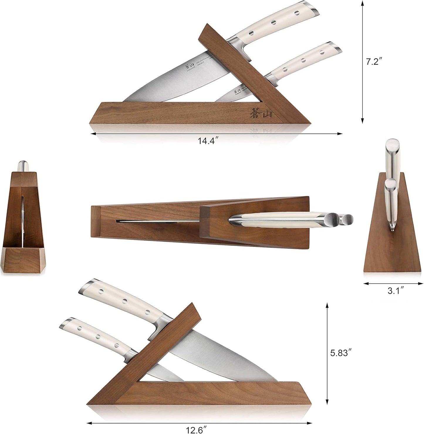 Cangshan S1 Series 1026023 German Steel Forged 3-Piece Tai Knife Block Set