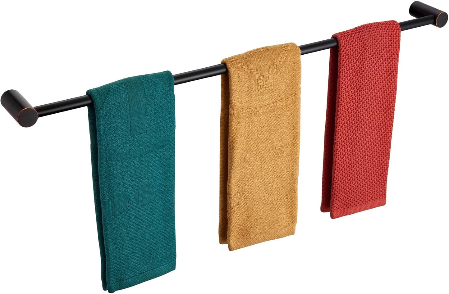 KOKOSIRI Towel Bars Oil Rubbed Bronze for Bathroom Wall Mounted 36-Inch Bath Towel Holder Single Rod Stainless Steel Bathroom Hardware, B4007ORB-L36