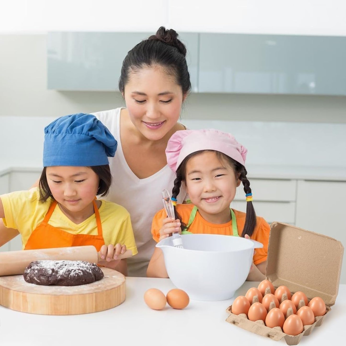 Egg Cartons 30 Pack,Classic 3x4 Style Holds 12 Large Eggs, Sturdy Design Made from Recycled Cardboard.