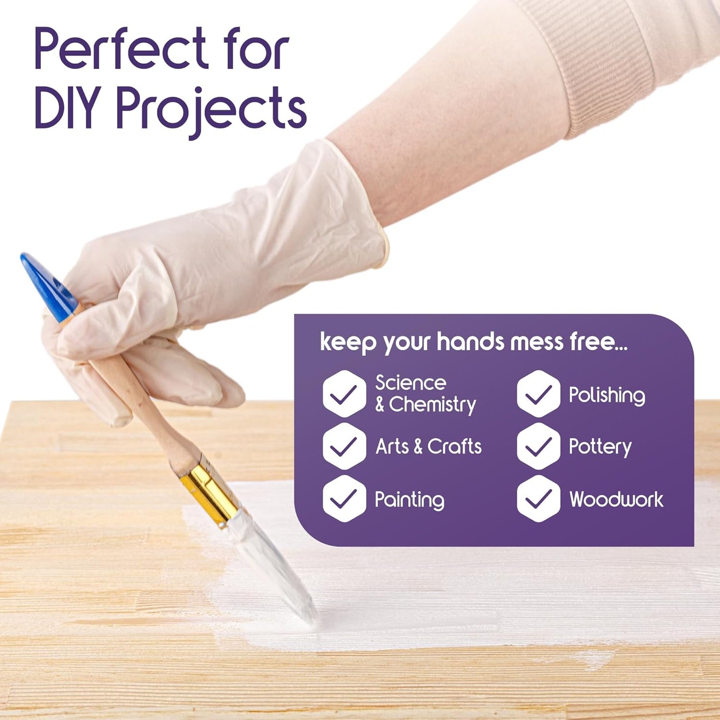 Inspire Medical Exam Gloves | Powder Free Stretch Vinyl Glove | Disposable Latex Free Gloves Food Safe For Cooking And Home Use