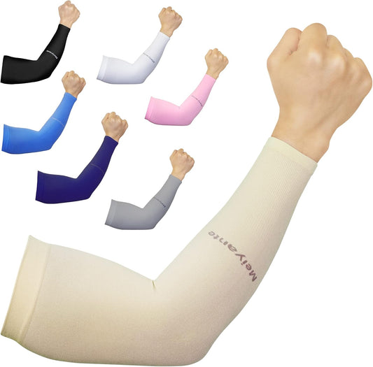 Arm Sleeves for Men Women Work 1 Pair UV Sun Protection UPF Long Sleeves Tattoo Cover Up Sleeves to Cover Arm Sleeves Cooling