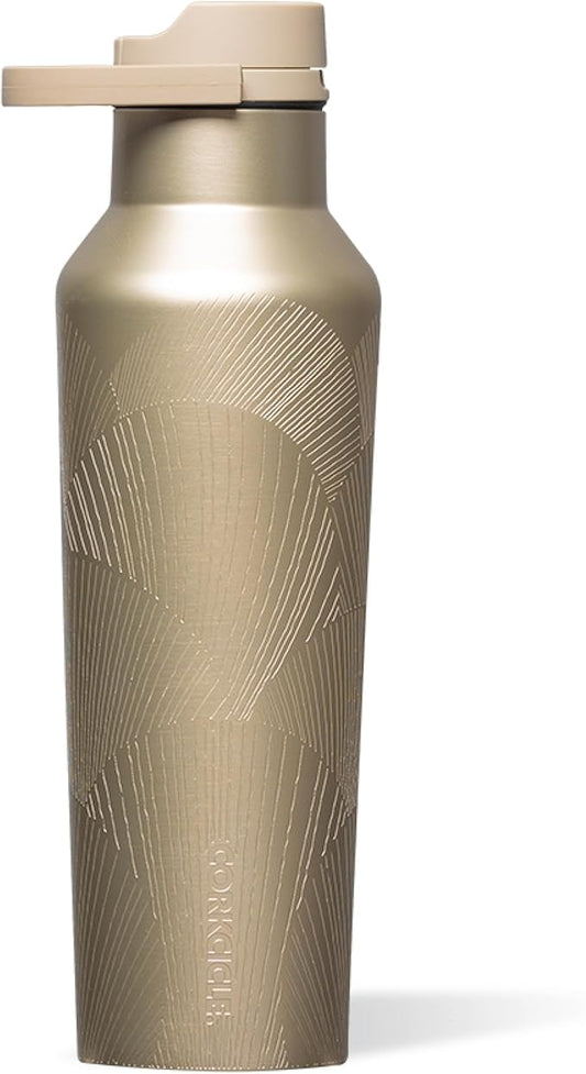 Corkcicle Classic Sport Canteen Insulated Water Bottle - Keeps Beverages Cold 25 Hours - Triple Insulated - Summer Drinkware Gift - Keeps Drinks Ice Cold - Leak-Proof Cap - 20 oz - Champagne Dreams