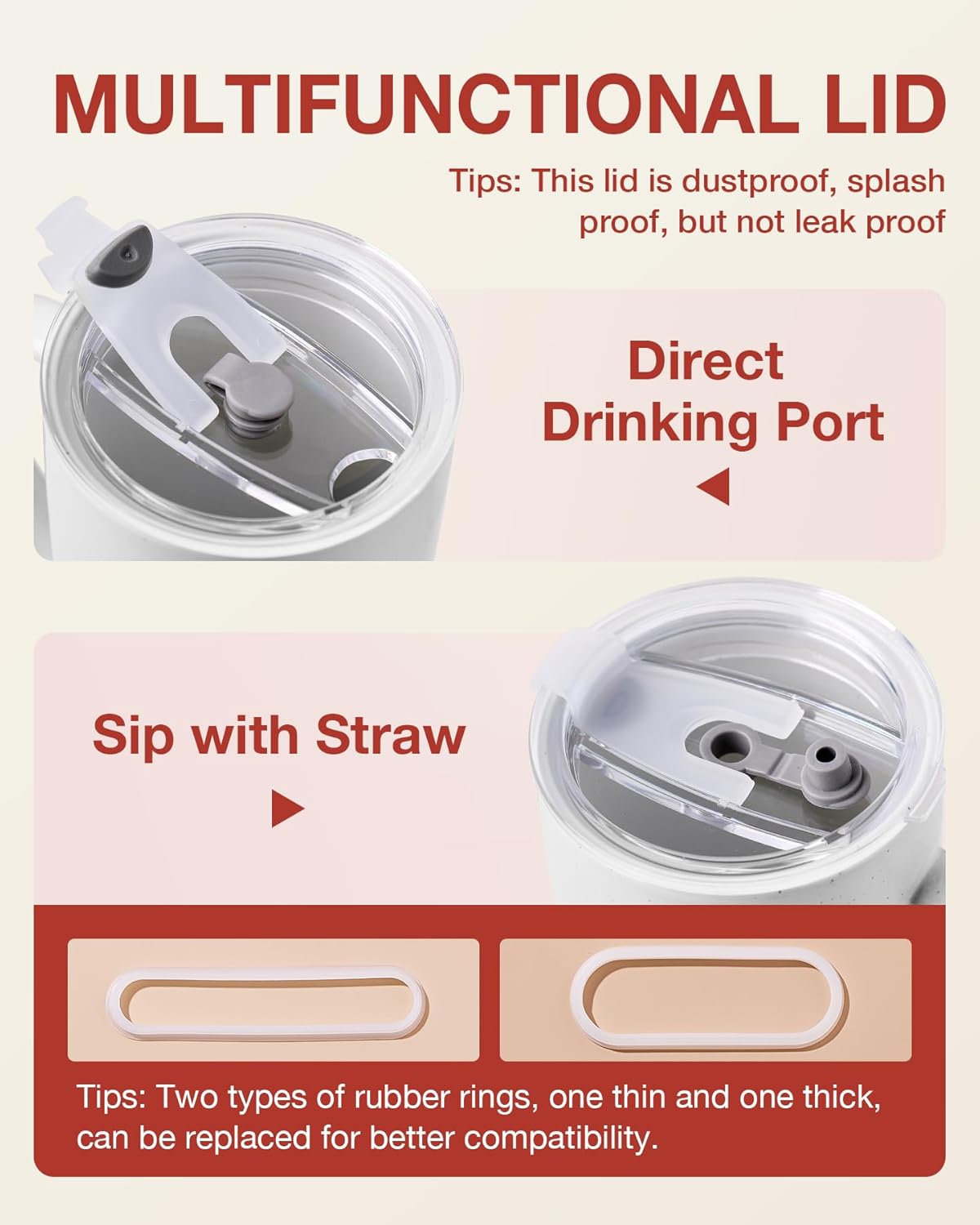 famiware Milkyway Coffee Mugs, 20oz Large Coffee Mug, Ceramic Mug Set of 2 with Lid, Cup Set with Handle for Latte, Tea, Cocoa, Milk, Home & Office, White