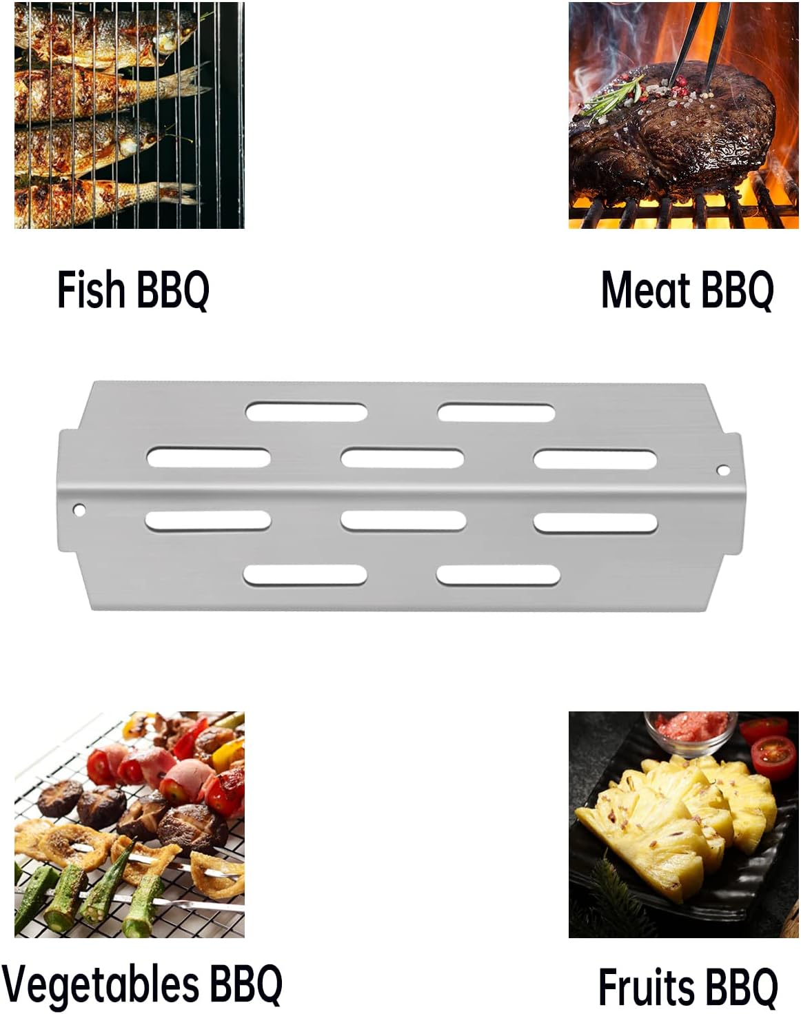 Kalomo Grill Grates Parts for Weber Genesis II E-310, S-310, E-315, E-330, E-335, S-335, LX S-340, E-340, 66802, 66795 18”Flavorizer Bars Stainless Steel Grids BBQ Gas Grill Replacement Parts